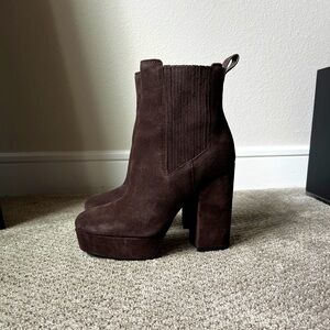 COACH Brown Suede Ankle Boots (Ivette)